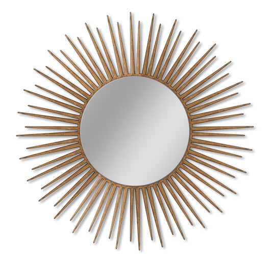 29x29 Metal Wall Mirror - Light Brown