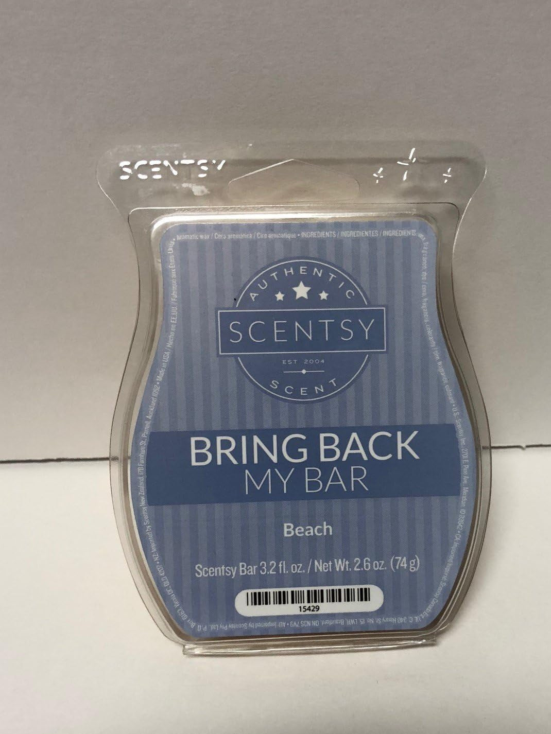 1 X Beach Scentsy Bar Wickless Candle Tart Warmer Wax 3.2 Fl Oz, 8 Squares